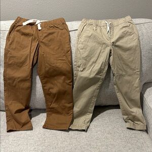 Brown and Tan Pants Set